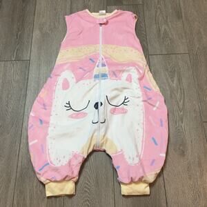 Michley Large Sleeping Sack with Feet Sleeveless Sleeping Bag Sizes Large Pink